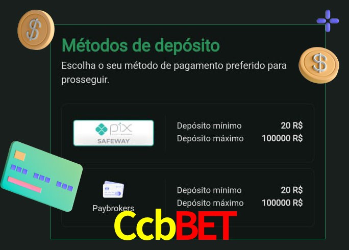 O cassino Ccbbet oferece uma grande variedade de métodos de pagamento